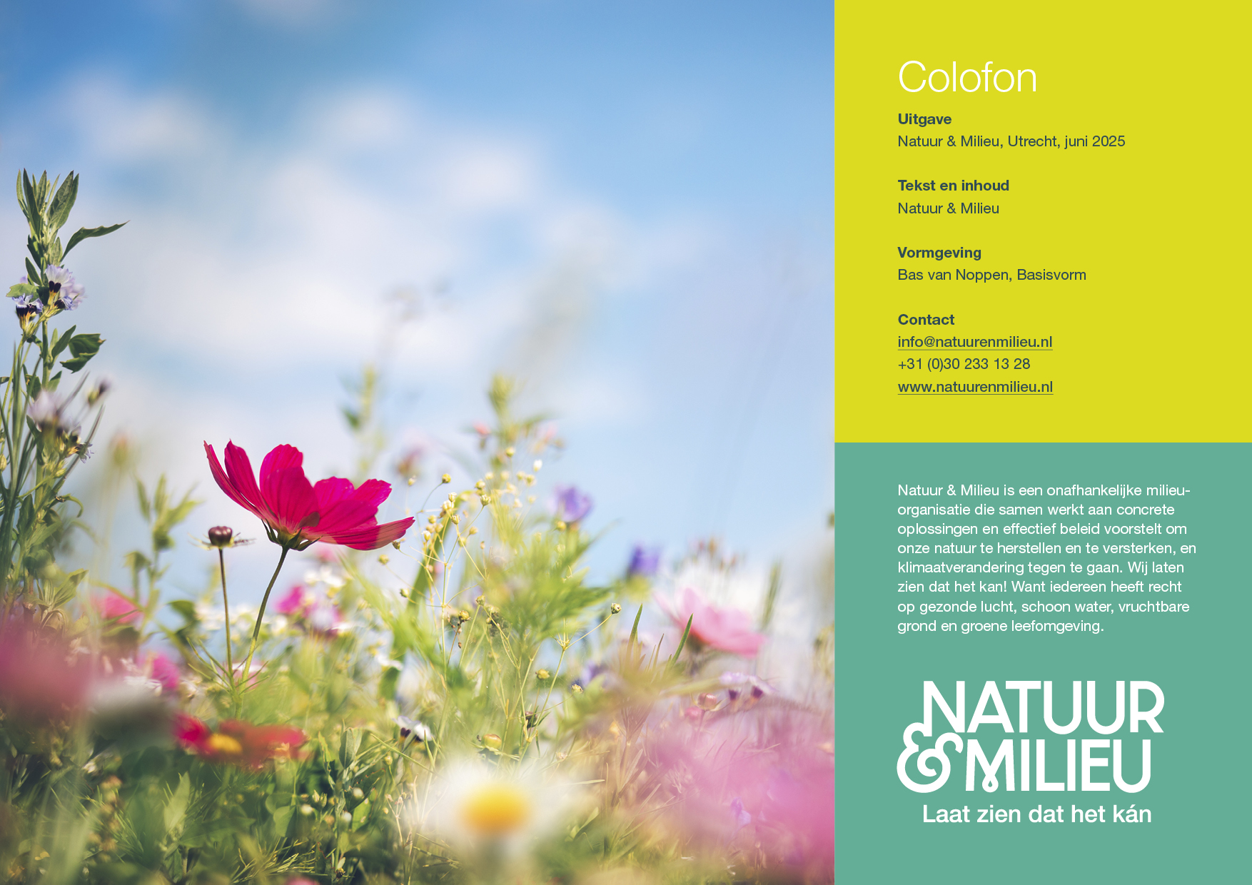 Natuur & Milieu Stappenplan biologische bloemen
